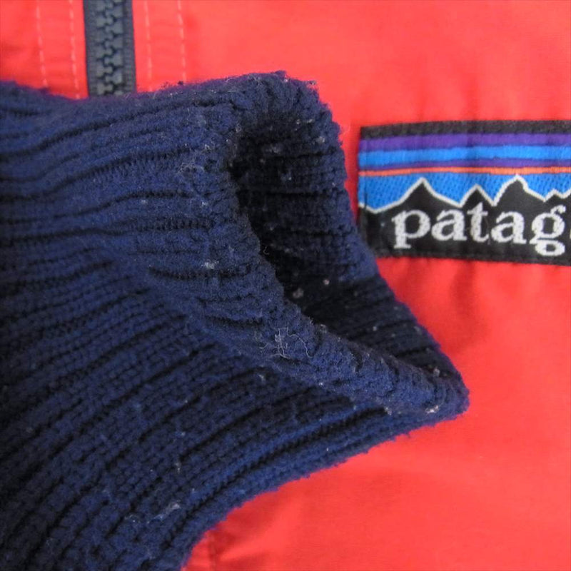 patagonia パタゴニア ヴィンテージ デカタグ シェルド シンチラ フリース ナイロン ジャケット キッズ レッド系 7/8【中古】