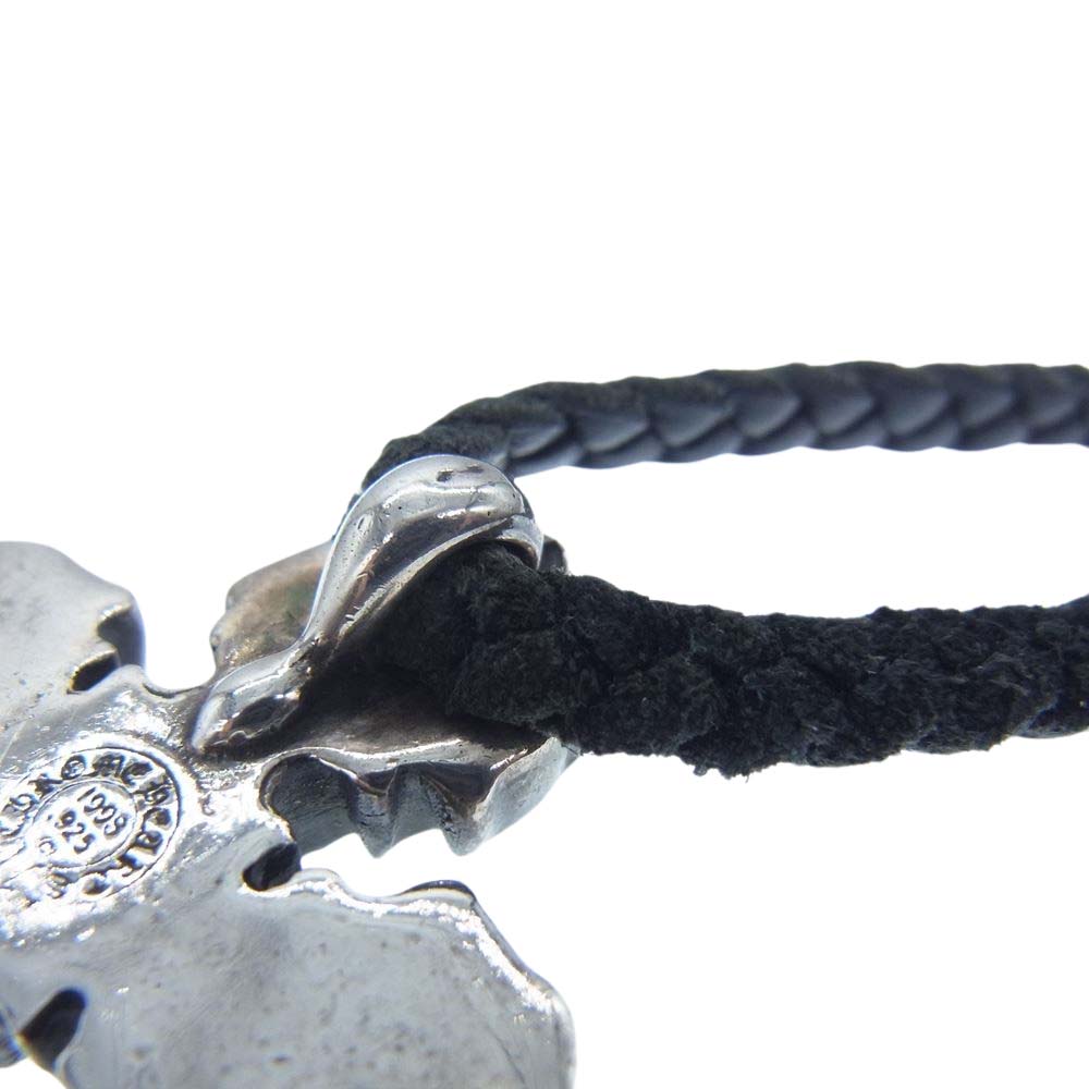 CHROME HEARTS クロムハーツ（原本無） FILIG CROSS-XSM LB フィリグリー クロス XS wレザーブレイド シルバー ペンダント ネックレス シルバー系【中古】