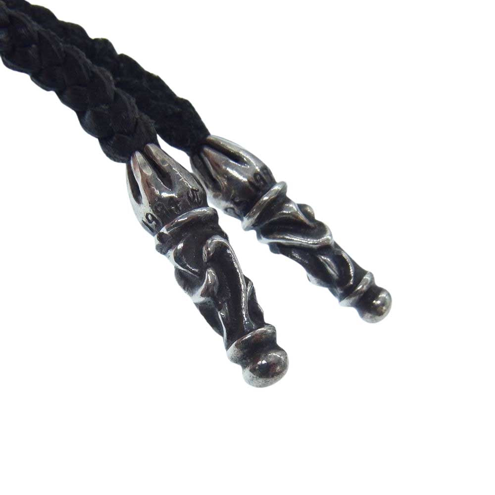 CHROME HEARTS クロムハーツ（原本無） FILIG CROSS-XSM LB フィリグリー クロス XS wレザーブレイド シルバー ペンダント ネックレス シルバー系【中古】