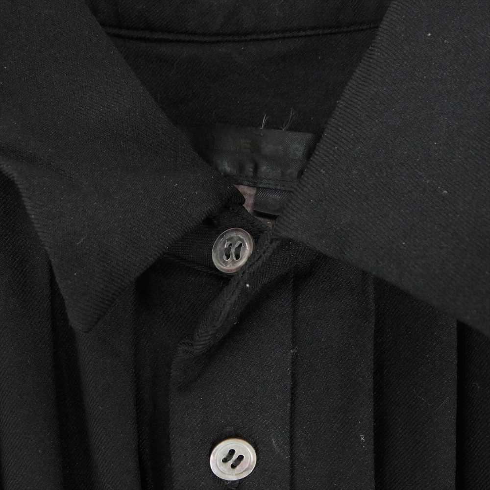 COMME des GARCONS コムデギャルソン AD2006 RS-O002  コムコム ポリ製品染め加工 プリーツ ギャザー シャツ ワンピース ブラック系 S【中古】