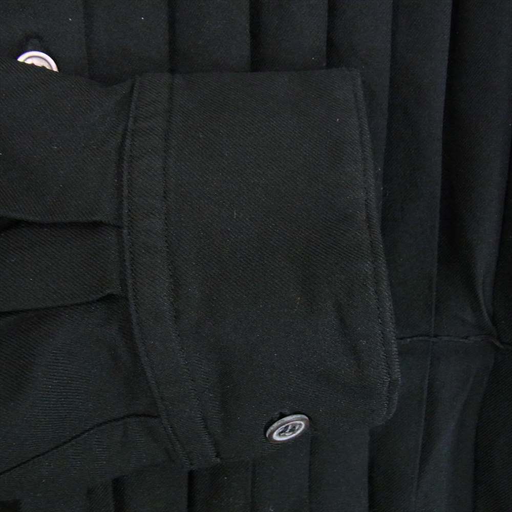 COMME des GARCONS コムデギャルソン AD2006 RS-O002  コムコム ポリ製品染め加工 プリーツ ギャザー シャツ ワンピース ブラック系 S【中古】