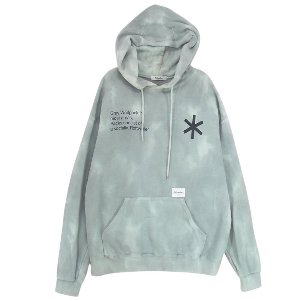 ROTTWEILER ロットワイラー 20AW Dyed Pullover Sweat タイダイ染め プルオーバー パーカー グリーン系 L【中古】