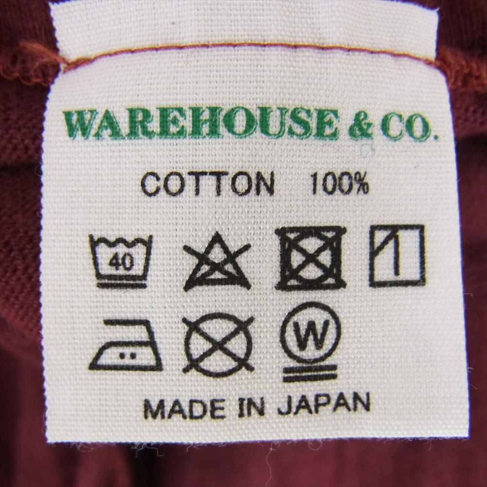 WAREHOUSE ウエアハウス フロッキー プリント Tシャツ エンジ系 S【中古】