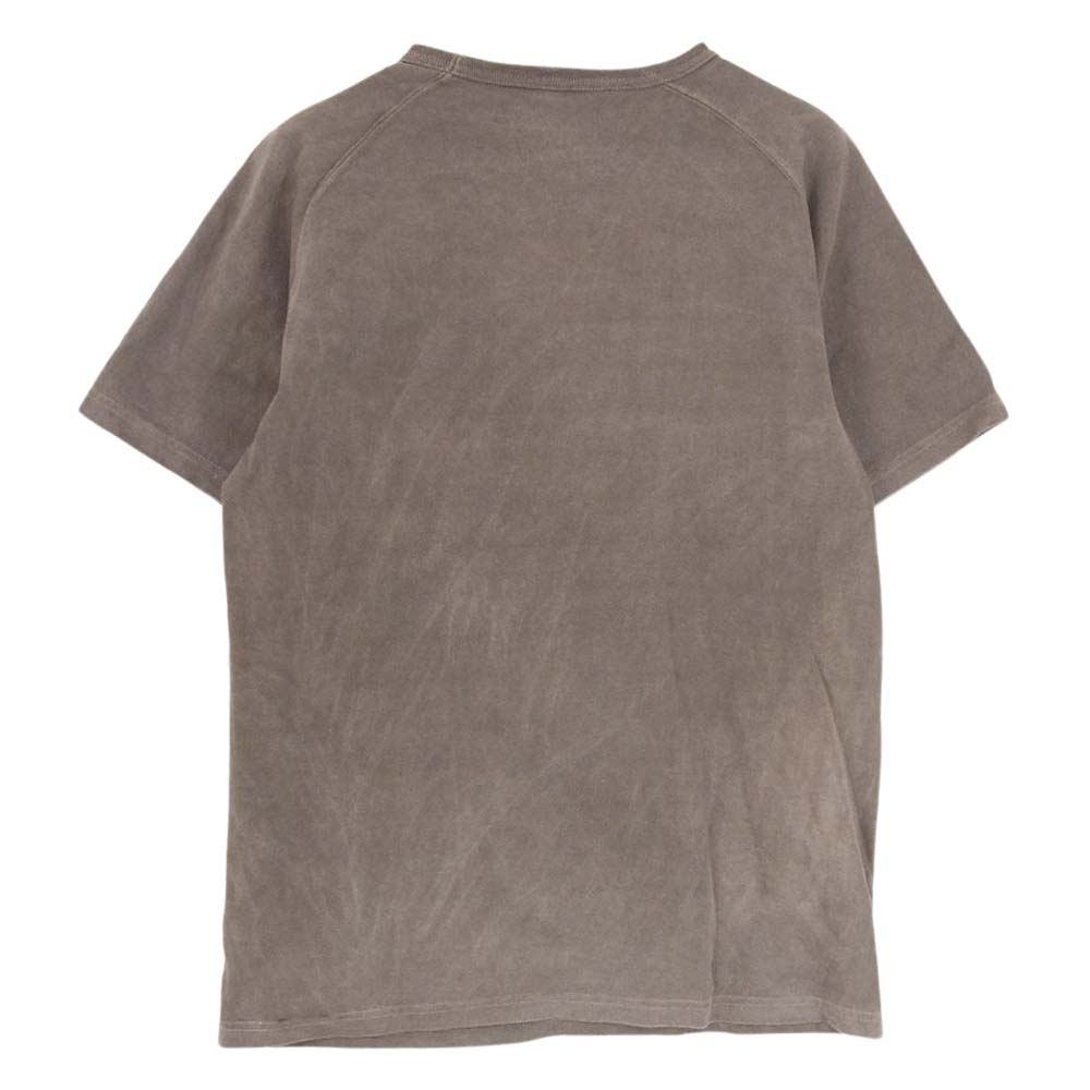Nigel Cabourn ナイジェルケーボン 55-U-8110 ウッドボタン ポケット Tシャツ クルーネック ブラウン系 46【中古】
