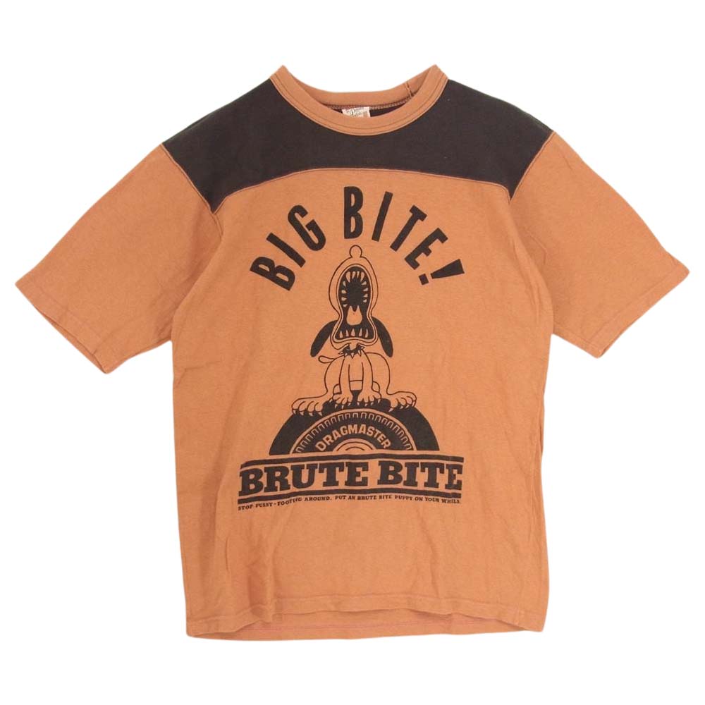 FREEWHEELERS フリーホイーラーズ BRUTE BITE ブルートバイト Tシャツ オレンジ系 S【中古】