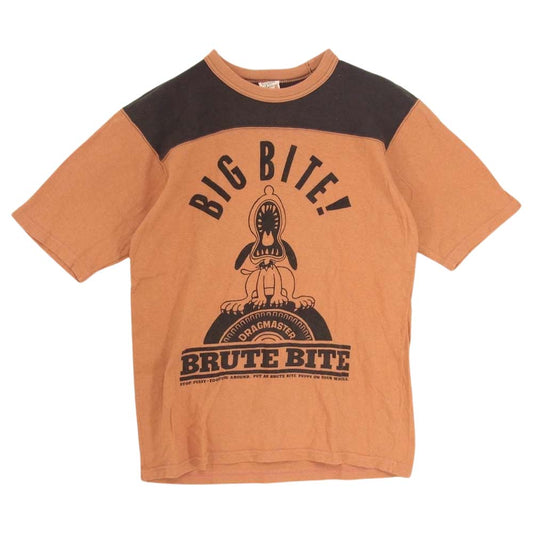 FREEWHEELERS フリーホイーラーズ BRUTE BITE ブルートバイト Tシャツ オレンジ系 S【中古】