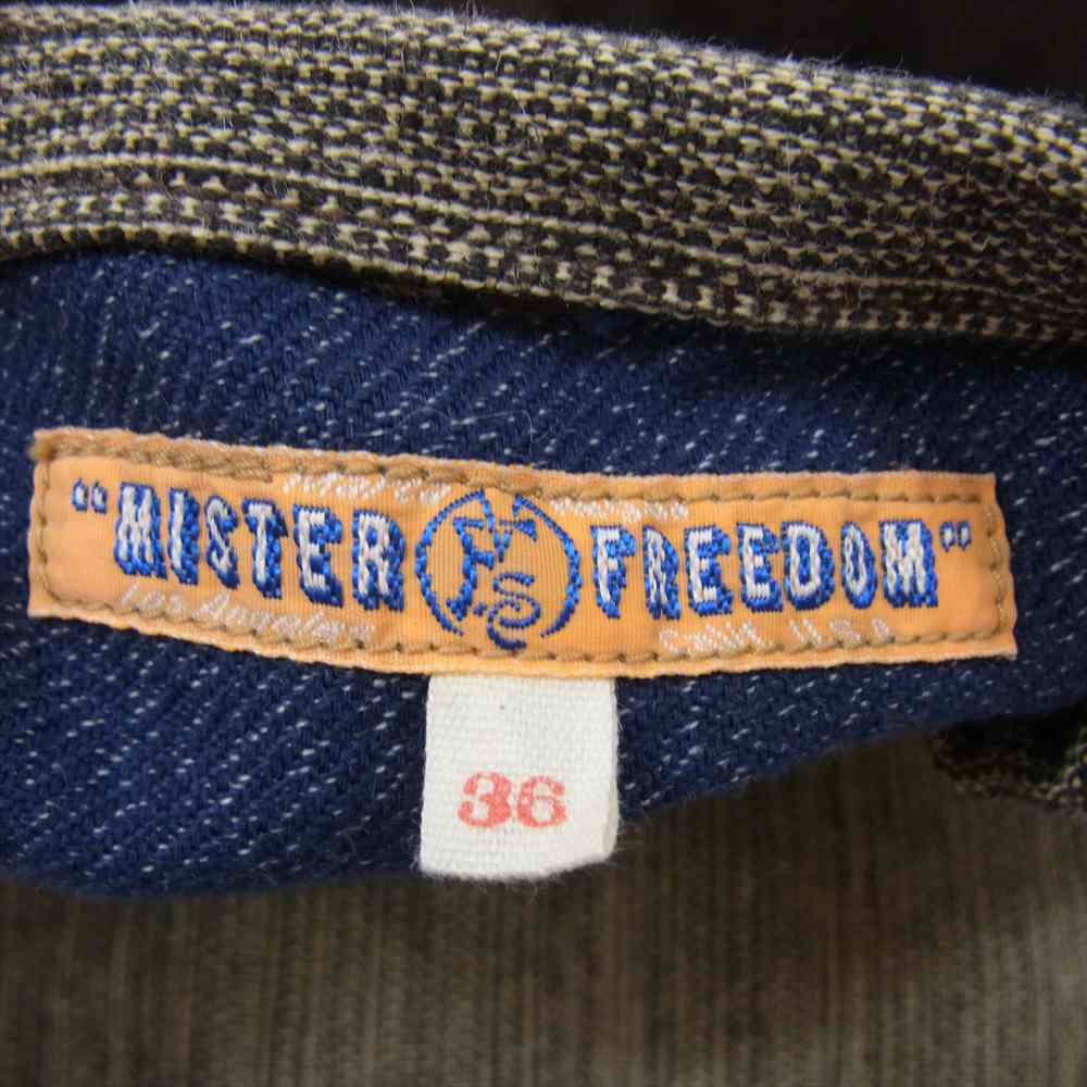 SUGAR CANE シュガーケーン SC12926 × Mister Freedom 12oz Gray Canvas EL GRINGO ベスト グレー系 36【中古】