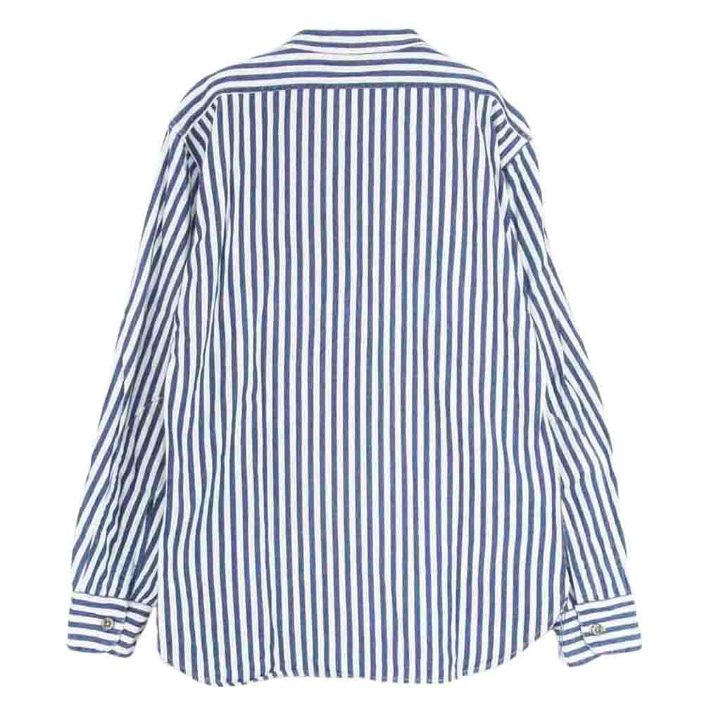 SUGAR CANE シュガーケーン × mister freedom ミスターフリーダム ストライプ ワークシャツ ブルー系 S【中古】