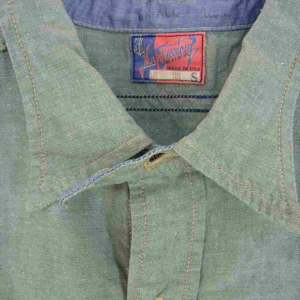 SUGAR CANE シュガーケーン × mister freedom ミスターフリーダム ワークシャツ グリーン系 S【中古】