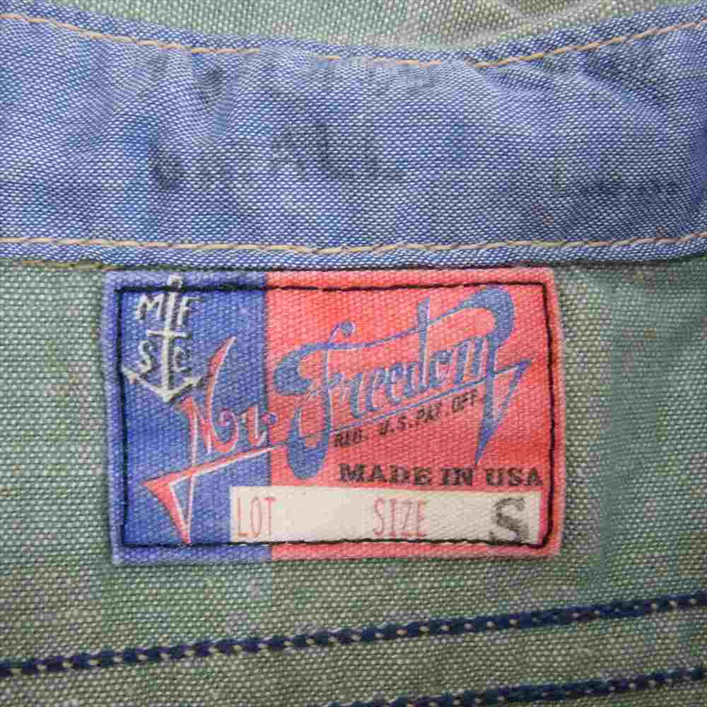 SUGAR CANE シュガーケーン × mister freedom ミスターフリーダム ワークシャツ グリーン系 S【中古】