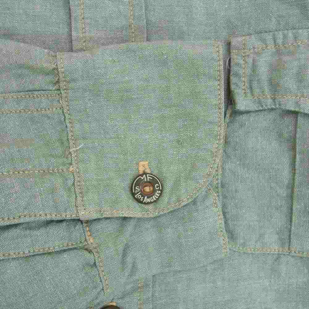 SUGAR CANE シュガーケーン × mister freedom ミスターフリーダム ワークシャツ グリーン系 S【中古】