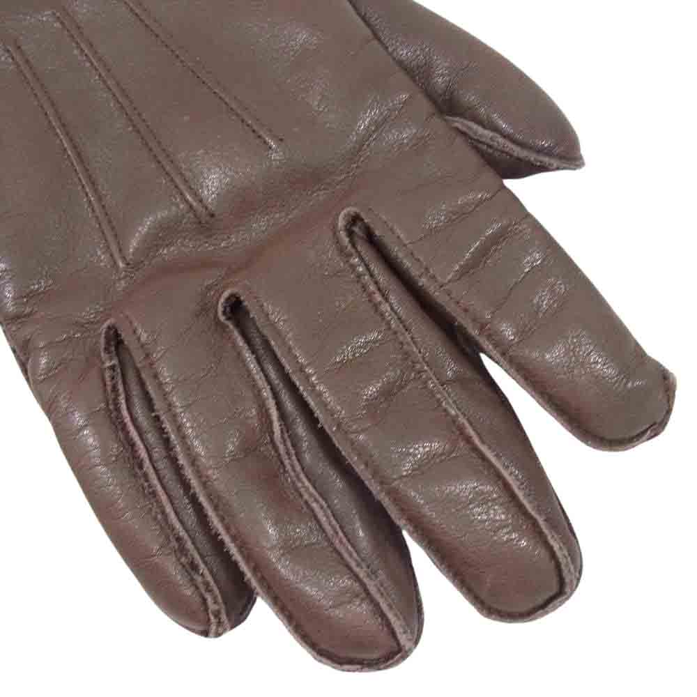 FREEWHEELERS フリーホイーラーズ SLIP-ON UTLITY GLOVES スリップオン レザー グローブ 手袋 ブラウン系 M【中古】