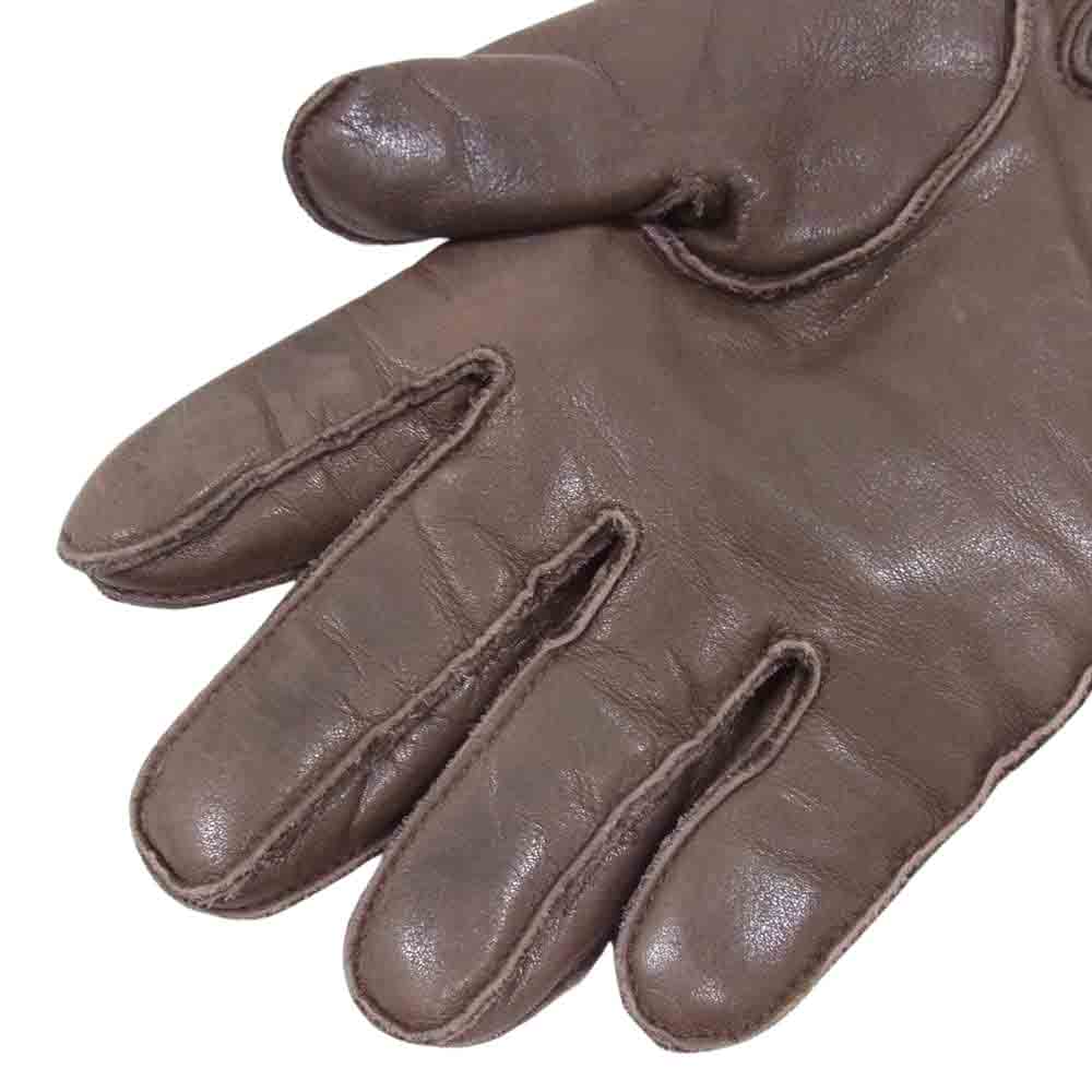 FREEWHEELERS フリーホイーラーズ SLIP-ON UTLITY GLOVES スリップオン レザー グローブ 手袋 ブラウン系 M【中古】