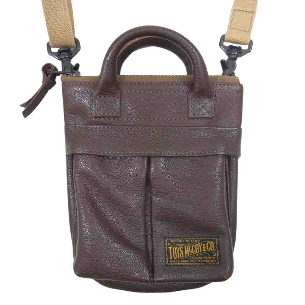 TOY'S McCOY トイズマッコイ LEATHER HELMET BAG MINI レザー ヘルメット バッグ ミニ ショルダー ブラウン系【中古】
