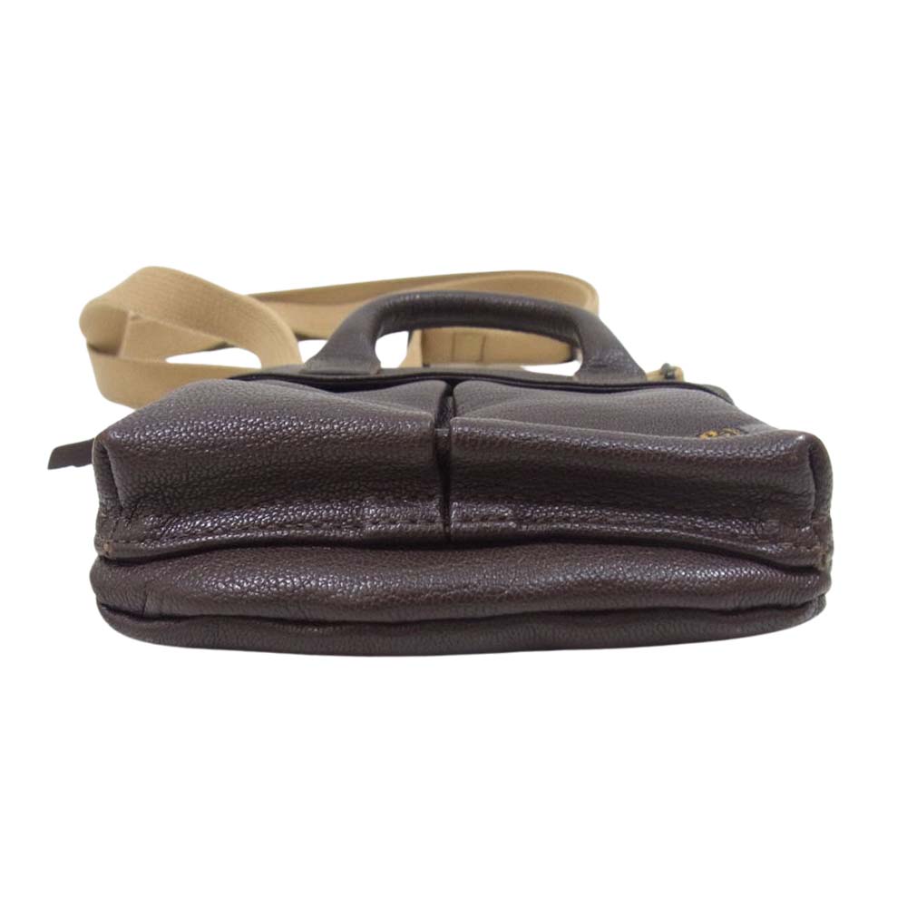 TOY'S McCOY トイズマッコイ LEATHER HELMET BAG MINI レザー ヘルメット バッグ ミニ ショルダー ブラウン系【中古】