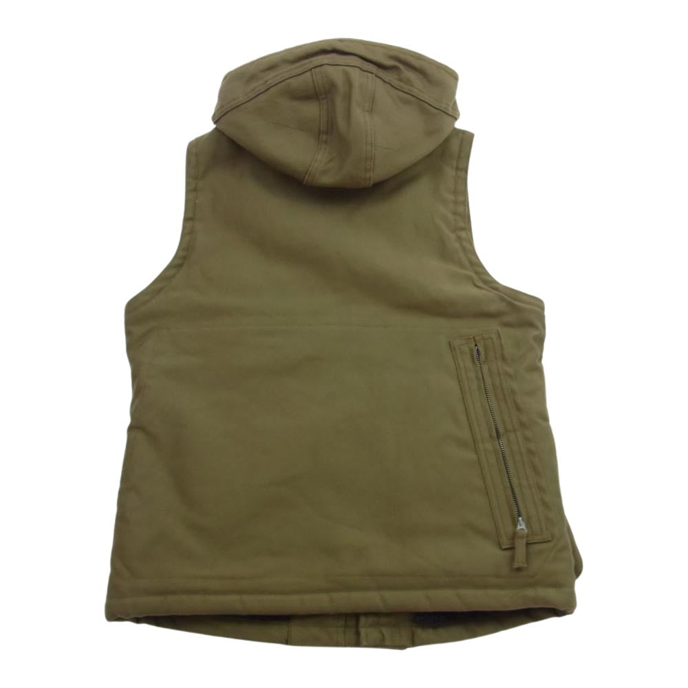 FREEWHEELERS フリーホイーラーズ Air Crew Attached Hood Vest 40s 50s シビリアン ミリタリースタイル ベスト カーキ系 36【中古】