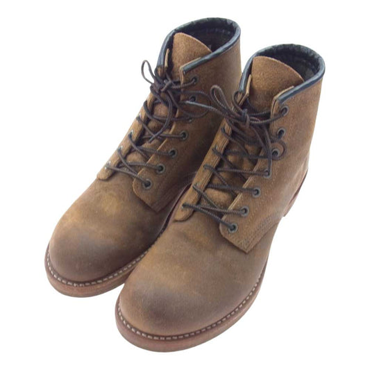 Nigel Cabourn ナイジェルケーボン 4619 × RED WING DR.MUNSON BOOTS レッドウィング マンソン ブーツ ライニング ハリスツィード ブラウン系 US7D【美品】【中古】