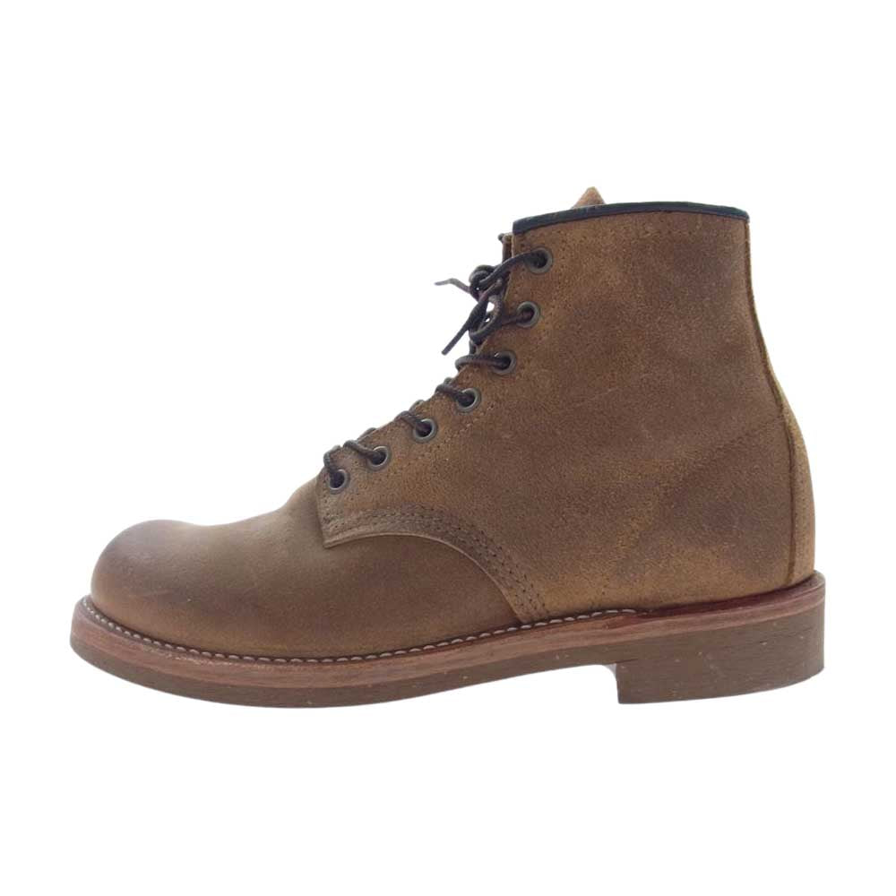 Nigel Cabourn ナイジェルケーボン 4619 × RED WING DR.MUNSON BOOTS レッドウィング マンソン ブーツ ライニング ハリスツィード ブラウン系 US7D【美品】【中古】