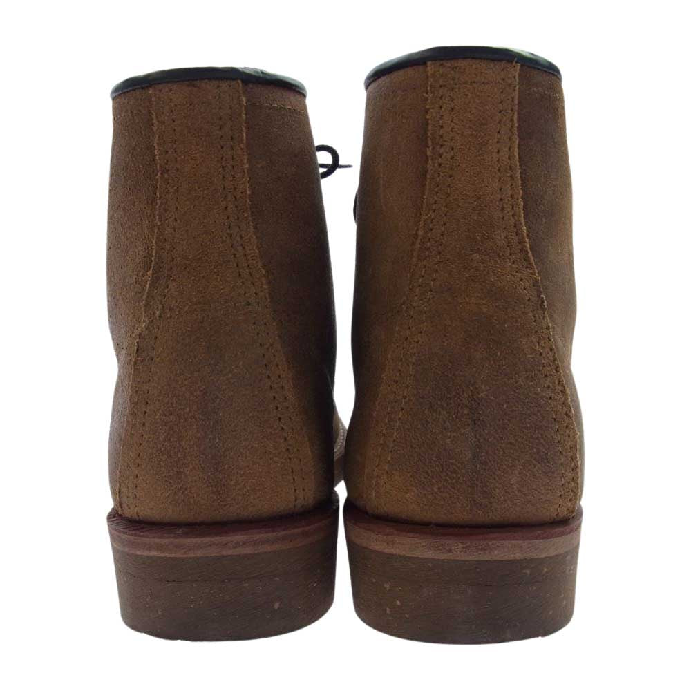 Nigel Cabourn ナイジェルケーボン 4619 × RED WING DR.MUNSON BOOTS レッドウィング マンソン ブーツ ライニング ハリスツィード ブラウン系 US7D【美品】【中古】