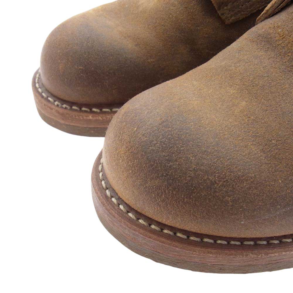Nigel Cabourn ナイジェルケーボン 4619 × RED WING DR.MUNSON BOOTS レッドウィング マンソン ブーツ ライニング ハリスツィード ブラウン系 US7D【美品】【中古】