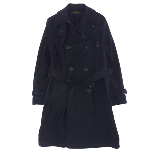 FREEWHEELERS フリーホイーラーズ GIFFORD ギフォード フレンチ モールスキン トレンチ コート ブラック系 34【中古】