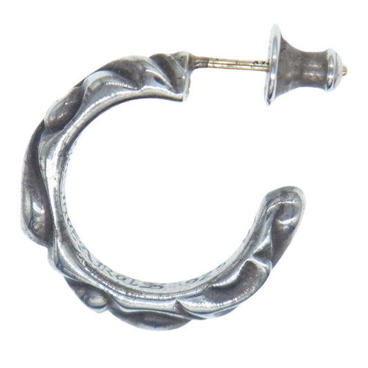 CHROME HEARTS クロムハーツ（原本無） HOOP SCROOL スクロール フープ ピアス シルバー系【中古】
