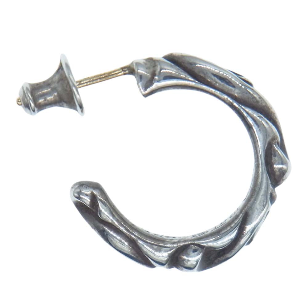 CHROME HEARTS クロムハーツ（原本無） HOOP SCROOL スクロール フープ ピアス シルバー系【中古】