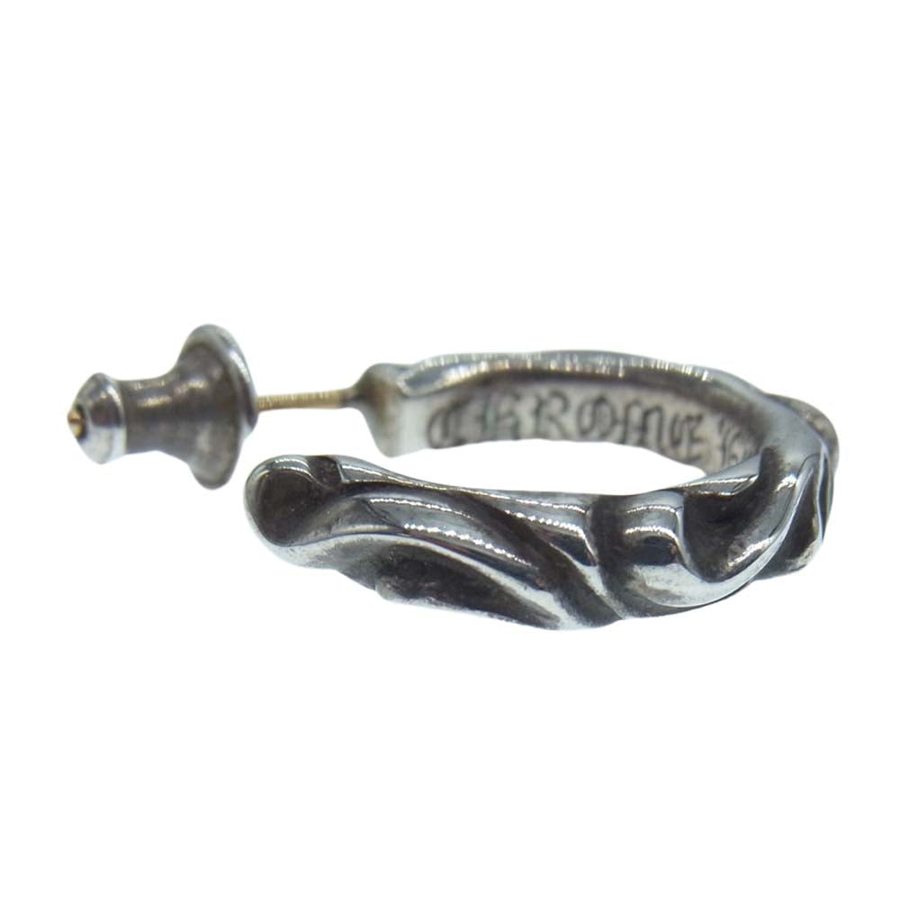 CHROME HEARTS クロムハーツ（原本無） HOOP SCROOL スクロール フープ ピアス シルバー系【中古】