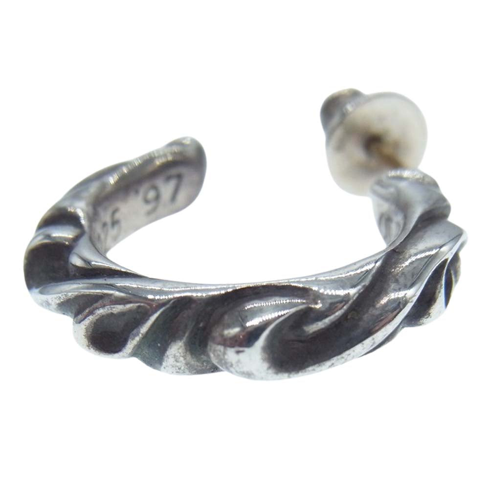 CHROME HEARTS クロムハーツ（原本無） HOOP SCROOL スクロール フープ ピアス シルバー系【中古】