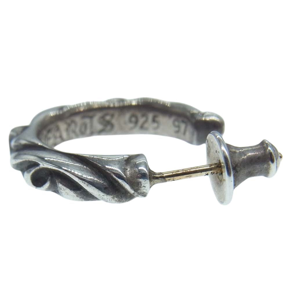CHROME HEARTS クロムハーツ（原本無） HOOP SCROOL スクロール フープ ピアス シルバー系【中古】