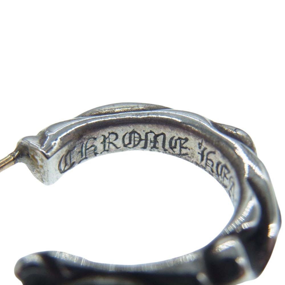 CHROME HEARTS クロムハーツ（原本無） HOOP SCROOL スクロール フープ ピアス シルバー系【中古】