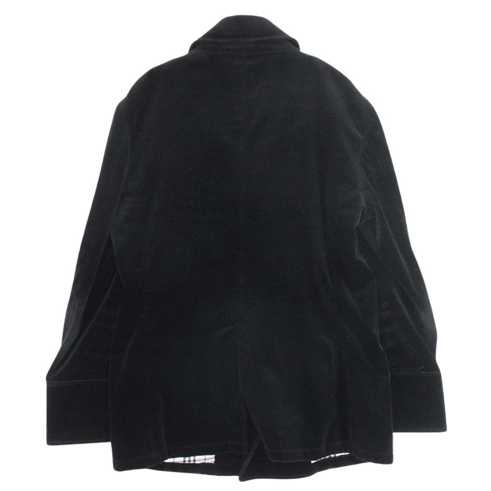BURBERRY BLACK LABEL バーバリーブラックレーベル ベロア メタル