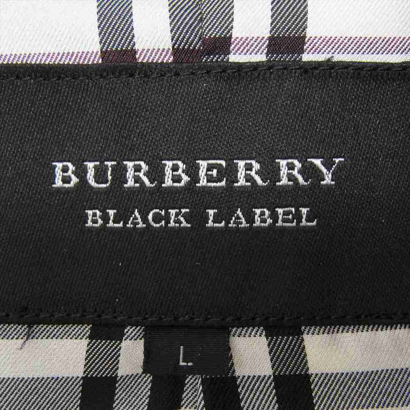 BURBERRY BLACK LABEL バーバリーブラックレーベル ベロア メタルボタン Pコート ピーコート ブラック系 L【中古】