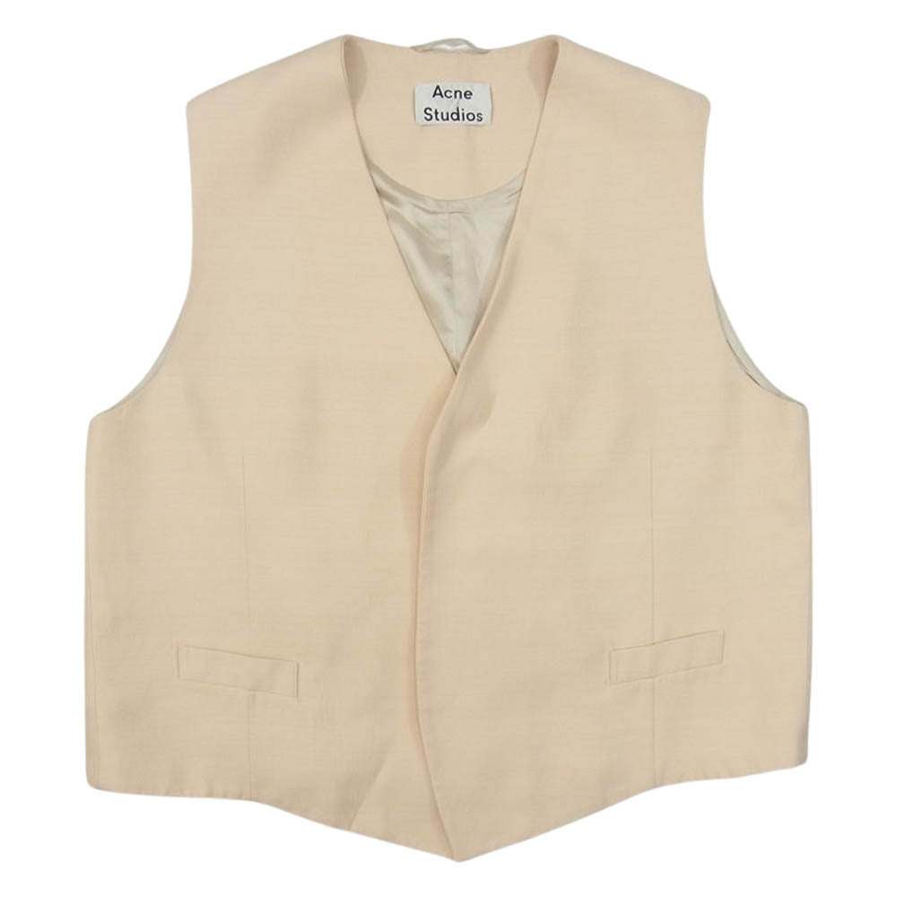 ACNE STUDIOS アクネストゥディオズ FN-WN-SUIT000161 AH0083 バックジップ オーバーサイズ ベスト ベージュ系 34【中古】