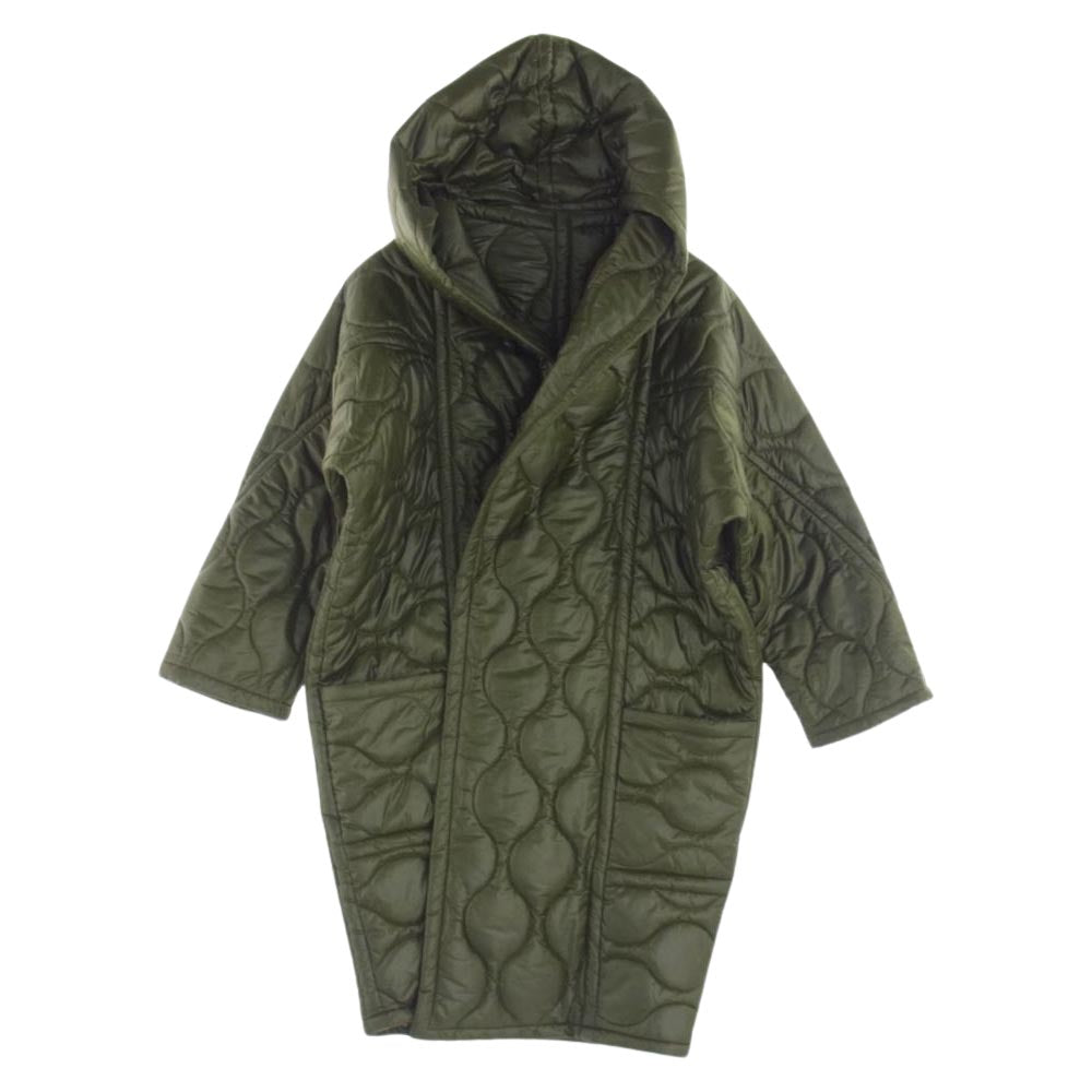 ジュンミカミ Quilted Coat キルティング ロング コート カーキ系【中古】