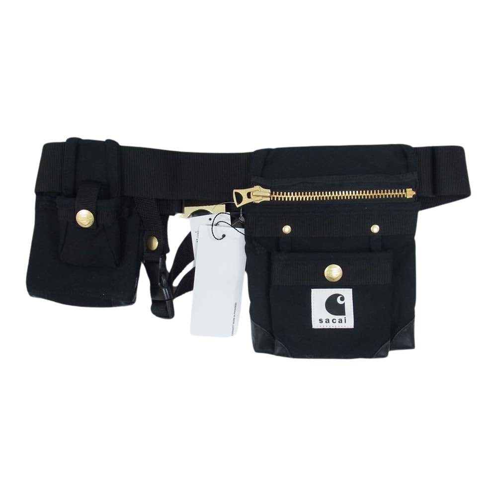 Sacai サカイ 23AW 23-0559S Carhartt WIP Pocket Bag カーハート ウェスト バッグ ブラック系 38【極上美品】【中古】