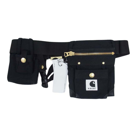 Sacai サカイ 23AW 23-0559S Carhartt WIP Pocket Bag カーハート ウェスト バッグ ブラック系 38【極上美品】【中古】