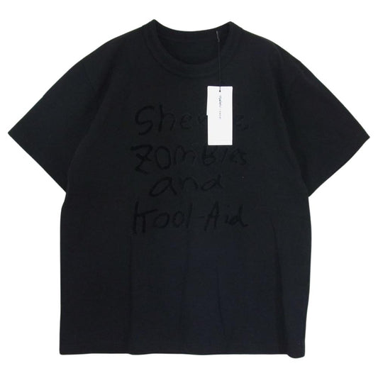 Sacai サカイ 22-0409S MADSAKI Flock Print T-Shirt マッドサキ フロック プリント 半袖 Tシャツ ブラック系 3【中古】
