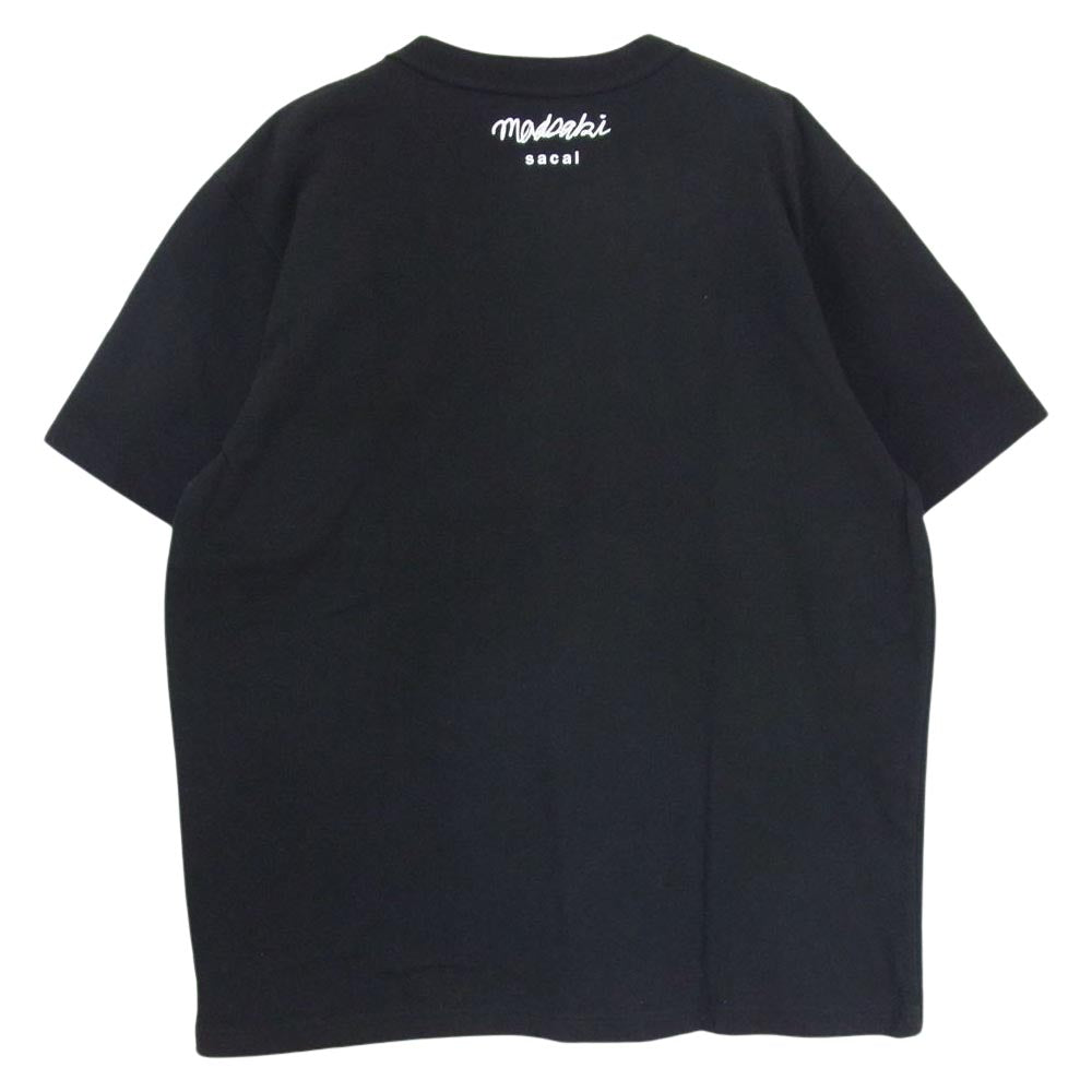 Sacai サカイ 22-0409S MADSAKI Flock Print T-Shirt マッドサキ フロック プリント 半袖 Tシャツ ブラック系 3【中古】
