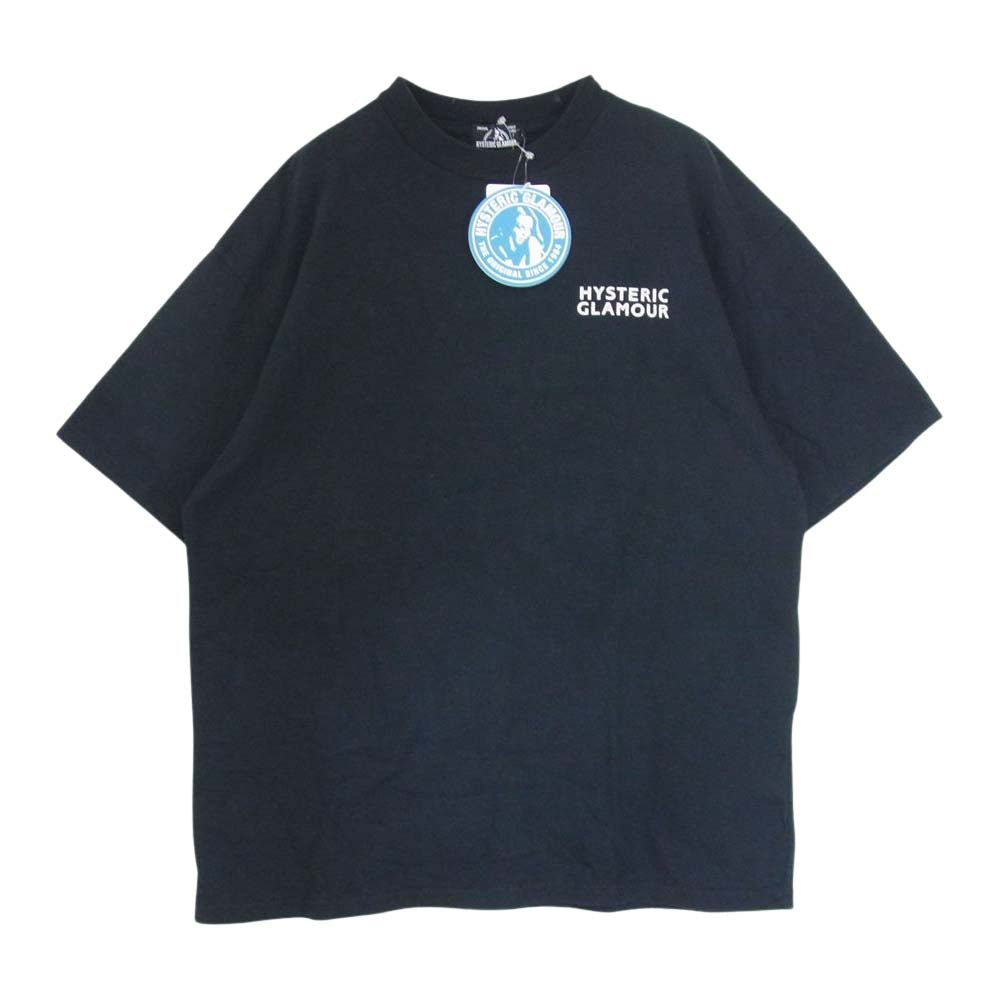 HYSTERIC GLAMOUR ヒステリックグラマー 02203CT15 GUITAR GIRL ギターガール オーバーサイズ 半袖Tシャツ ブラック系 L【中古】