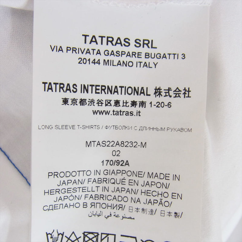 TATRAS タトラス MTAS22A8232-M Andre Saraiva MILIK バックプリント 長袖Tシャツ ホワイト系 M【中古】