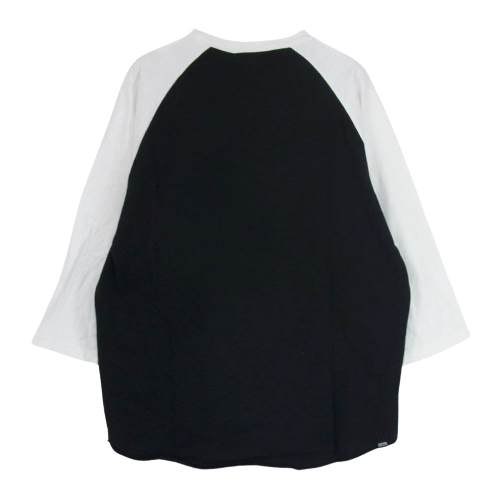HYSTERIC GLAMOUR ヒステリックグラマー 02233CL03 GIRL ON THE TOP ガールオンザトップ 七分袖 ラグランスリーブ Tシャツ ブラック系 L【中古】