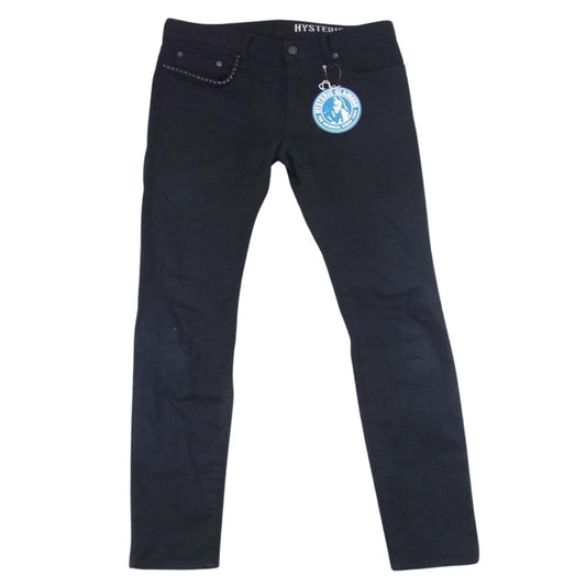 HYSTERIC GLAMOUR ヒステリックグラマー 02213AP16 スタッズ付き ブラック デニム スリム パンツ ブラック系 32【中古】