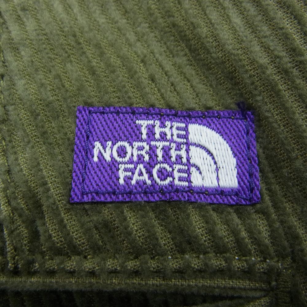THE NORTH FACE ノースフェイス NT5155N PURPLE LABEL Corduroy Wide Tapered Pants コーデュロイ ワイド テーパード パンツ カーキ系 36【美品】【中古】