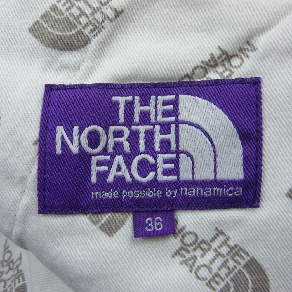 THE NORTH FACE ノースフェイス NT5155N PURPLE LABEL Corduroy Wide Tapered Pants コーデュロイ ワイド テーパード パンツ カーキ系 36【美品】【中古】