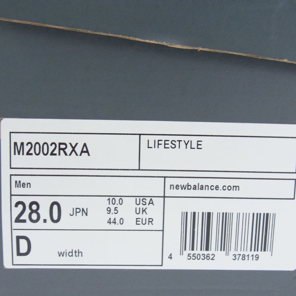 NEW BALANCE ニューバランス M2002RXA GORE-TEX ゴアテックス ローカット スニーカー グレー系 28cm【極上美品】【中古】