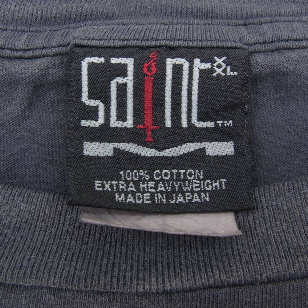 SAINT MICHAEL セントマイケル 23AW SM-A23-0000-012 DREAM WAR LS TEE ヴィンテージ加工 ロングスリーブ 長袖Ｔシャツ  チャコール系 XXL【美品】【中古】