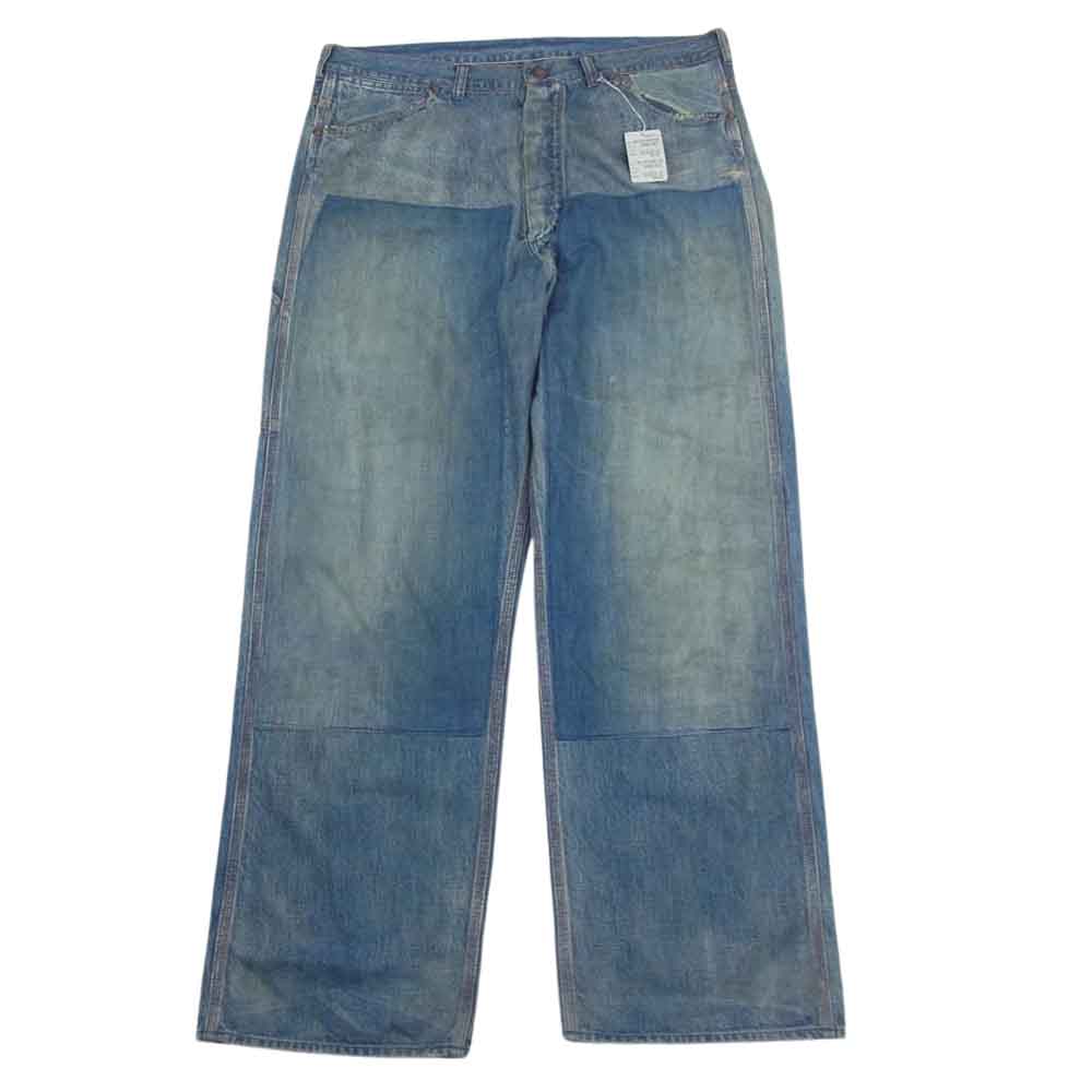 SAINT MICHAEL セントマイケル 23AW SM-A23-0000-038 PAINTER PANTS ユーズド加工 ダメージ ペインターパンツ インディゴブルー系 L【美品】【中古】