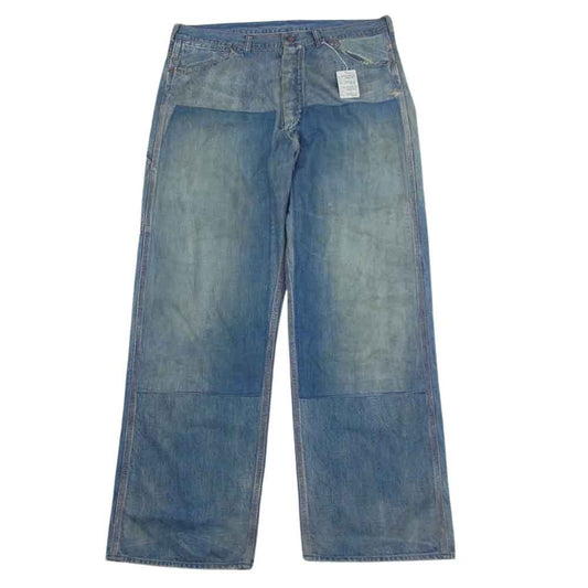 SAINT MICHAEL セントマイケル 23AW SM-A23-0000-038 PAINTER PANTS ユーズド加工 ダメージ ペインターパンツ インディゴブルー系 L【美品】【中古】