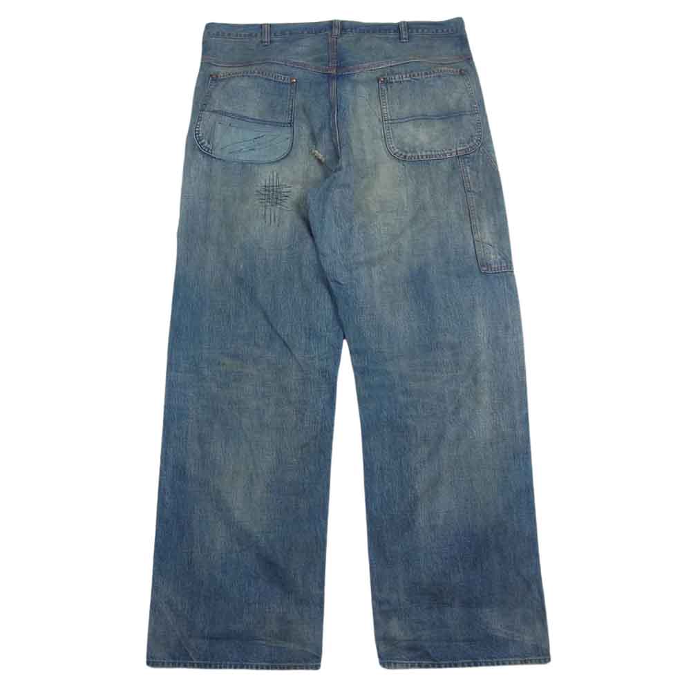 SAINT MICHAEL セントマイケル 23AW SM-A23-0000-038 PAINTER PANTS ユーズド加工 ダメージ ペインターパンツ インディゴブルー系 L【美品】【中古】